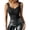 Black, variant on Built in Bra Tank Tops Sheer Mesh Spliced V Neck Sleeveless Fleece Lined Thermal Shirts Slim Fit Base Layer Top for Fall Black-M