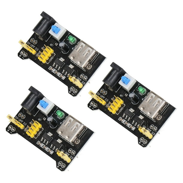 Dual Channel Output Module,3Pcs Breadboard Power Supply USB Power