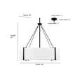 thumbnail image 2 of 28206-MG/WH Millennium Lighting Telfar - 6 Light Pendant-27 Inch Tall and 30 Inch Wide-Modern Gold/White Finish, 2 of 6