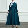 thumbnail image 2 of Robes Musulmanes à Couverture Complète pour Femmes Abaya Fluide Islamique Robe de Prière de Dubaï Robe de Couleur Unie Longue Robe Maxi, 2 of 7