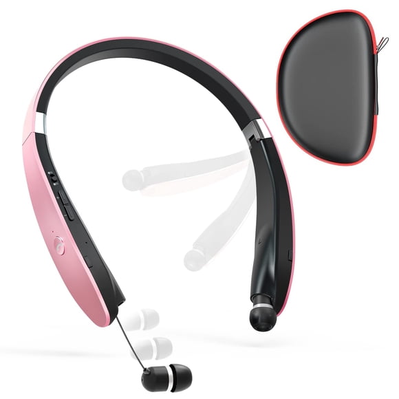 Auriculares Bluetooth Dpvisn, correa plegable para el cuello, retráctil, dorada