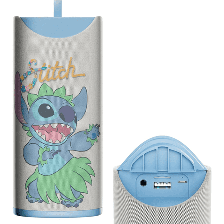 Disney Lilo and Stitch Splashproof Rechargeable Wireless Bluetooth Portable Speaker