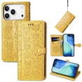 thumbnail image 1 of Funda Cartera FOXDOCK para iPhone 17 Pro , Flip PU con Relieve de Gatos y Perros, Tarjetero y Soporte, 1 of 6