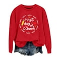thumbnail image 3 of Holzkary Teacher Sweatshirt for Women Sweatshirt for Fall Winter Tops Long Sleeve Shirts Oversized Tshirts Round Neck Colorful Teacher Crewneck Sweatshirt Teach Long Sleeve Pullover Shirt Tops Red S, 3 of 5