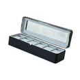 thumbnail image 2 of Caja de almacenamiento de relojes Fernando 6 ranuras decorativa con tapa transparente, 2 of 8