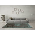 thumbnail image 3 of Ahgly Company Indoor Rectangle Persian Light Blue Traditional Area Rugs, 5' x 8', 3 of 4