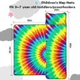 thumbnail image 5 of Red and Green Tie Dye Pattern Teens Toddler Nap Mat with Pillow, Sleeping Mat Bag for Preschool Daycare 60"x20", 5 of 6