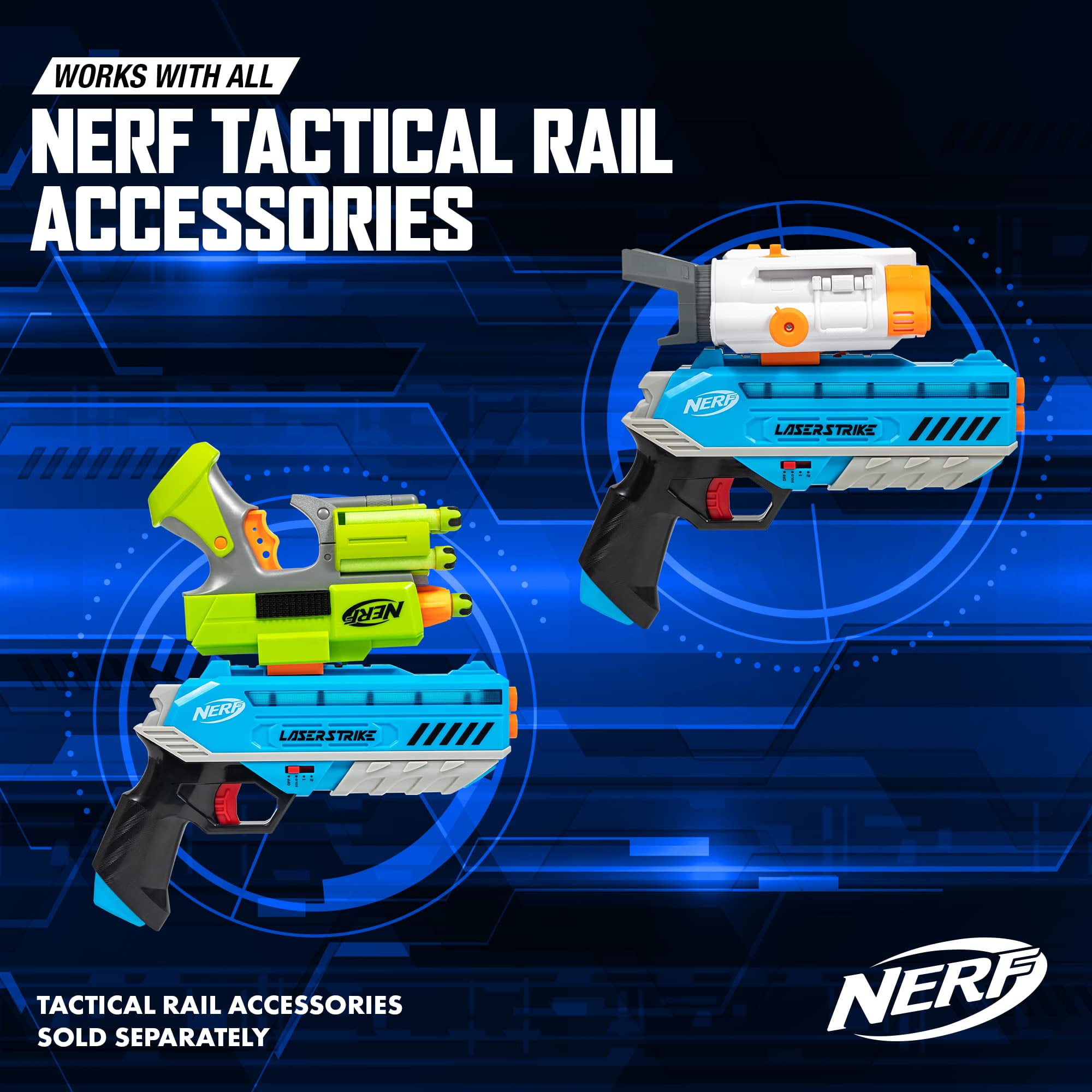Nerf Laser Tag Blasters Foam Play with Range Blasters and Holsters
