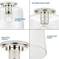 thumbnail image 4 of Progress Lighting, Adley Collection, 1-Light Flush Mount, Polished Nickel, Clear Glass Shade, 4 of 8