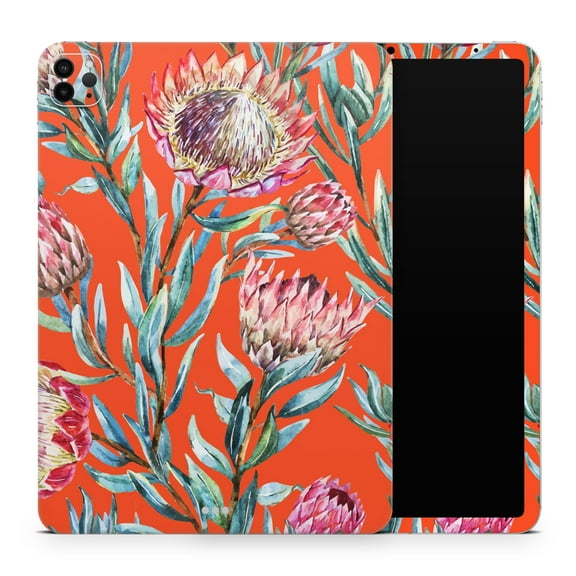 DesignSkinz Summer Floral Coral v2 Full-Body Skin Decal Wrap Cover for iPad (A1219/A1337)