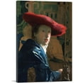 thumbnail image 1 of ARTCANVAS Girl With The Red Hat 1665 Canvas Art Print by Johannes Vermeer - Size: 18" x 12" (1.50" Deep), 1 of 9
