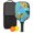 Black-4, variant on Pickleball Paddles Set Of 1, Fiberglass Surface, Vintage Floral Print, 1 Paddle, 2 Balls & Bag