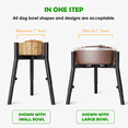 thumbnail image 3 of SHAINFUN Raised Dog Bowl Stand for Medium & Large & Extra Large Dogs,Metal Tall Dog Food Stand,Adjustable Wide 7-10.7" Heights 9.8-13.4",Strong Round Tubes Elevated Dog Bowl Stand (Bowl Not Included), 3 of 7