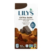 Lily's Extra Dark Chocolate Style No Sugar Added Sweets, Bar 2.8 oz