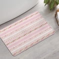 thumbnail image 2 of Pink Floral and Lace Pattern Bathroom Rugs Mat,Non Slip Microfiber Bathroom Rug,Rubber Backing,Soft Bathroom Mats for Bathroom Floor,Tub and Shower,17x27in(43x68cm), 2 of 5