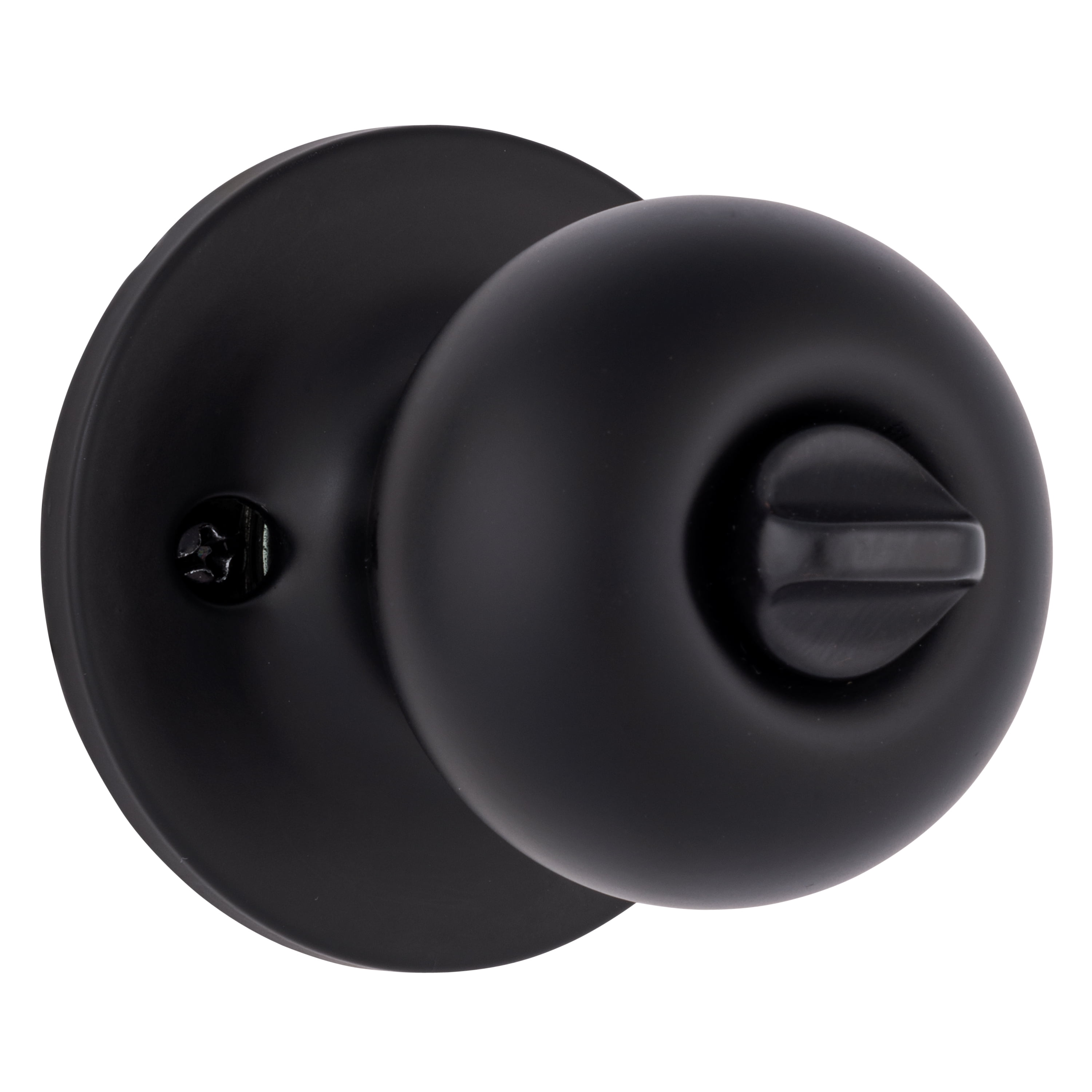 (2 pack) Brinks Keyed Entry Classic Ball Style Doorknob, Matte Black Finish