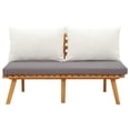 thumbnail image 2 of Bowery Hill Solid Acacia Wood Medium Durable Garden Bench in Natural, 2 of 14