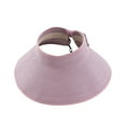 thumbnail image 2 of Axiiglly Visor Hats for Women Wide Brim Straw Hat Packable Roll Up Outdoor Sports Sun Hats Floppy Sun Protection Casual Holiday Beach Hat, 2 of 5