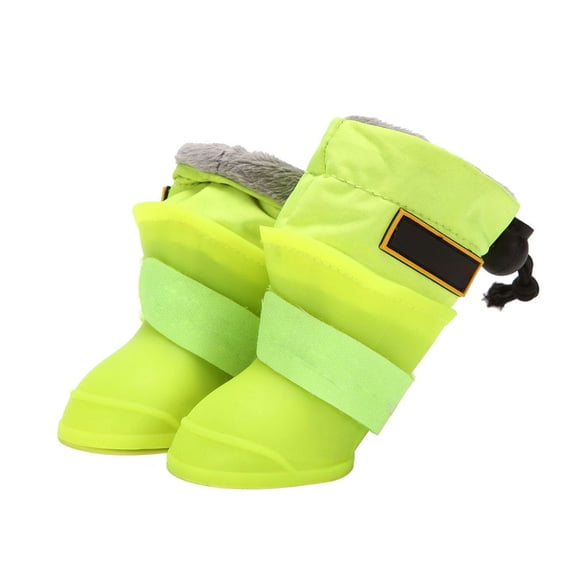 Phenofice 4-Pack Pet Boots with Non- Soles, Outdoor for Dogs, Green Color