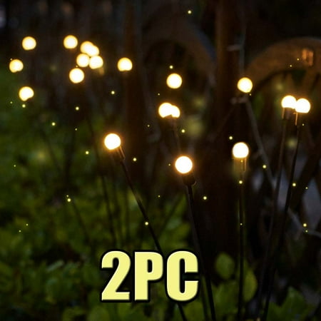 

Ledander 2pc Warm white Solar lawn lamp courtyard lamp LED pneumatic firefly ground plug lamp garden decoration festival lamp