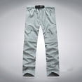 thumbnail image 1 of Pantalones tácticos cargo convertibles para hombre, resistentes al agua, para senderismo al aire libre, ligeros y elásticos, con cremallera., 1 of 4