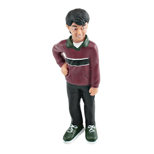 Figura en miniatura Modelo humano Colección de escenas de películas Adorno de escritorio Modelo de arquitectura Tren Ferrocarril Personaje de personas Chico