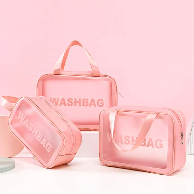 Béis Travel The Cosmetic Pouch Set in Pink