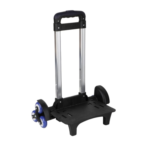 funtasica Stair Climber Folding Hand Truck with 3 Level Height Telescoping Handle Aluminum Alloy Bracket for Shopping, Office Versatile Black