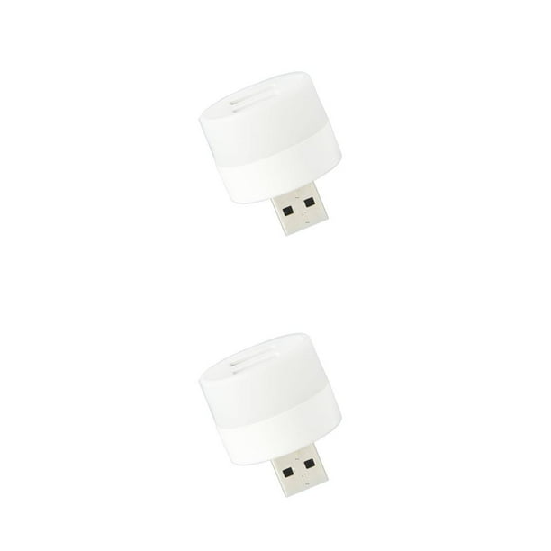 Inteprter Luz nocturna USB para dormitorio, sala de estar, lámpara de libro, divisor de carga, toma de corriente portátil para ordenador, de Luz calida 2piezas Inteprter CBP285372