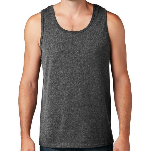 Men's Core Value Mid-weight Tanktop, Large Dark Heather Grey