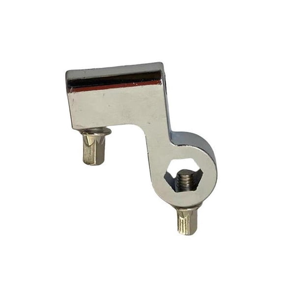 Milaget Support de Batteur de Pédale de Grosse Caisse avec Clip Connecteur Facile à Installer Chaîne Double Robuste Argent