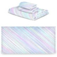 thumbnail image 2 of SKYSONIC 3 Pack Towel Light Stripes Cotton Bath Towel Set (1 Bath Towel, 1 Hand Towel, 1 Washcloth) for Bathroom, Super Soft and Quick Dry Towels, 2 of 7