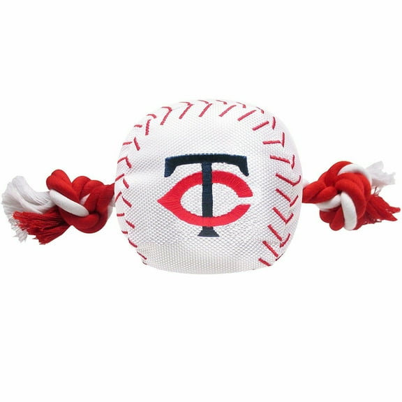 Pets First MLB Minnesota Twins Nylon Baseball Rope Tug Toy, MLB Licensed, Heavy Duty and Durable Toy