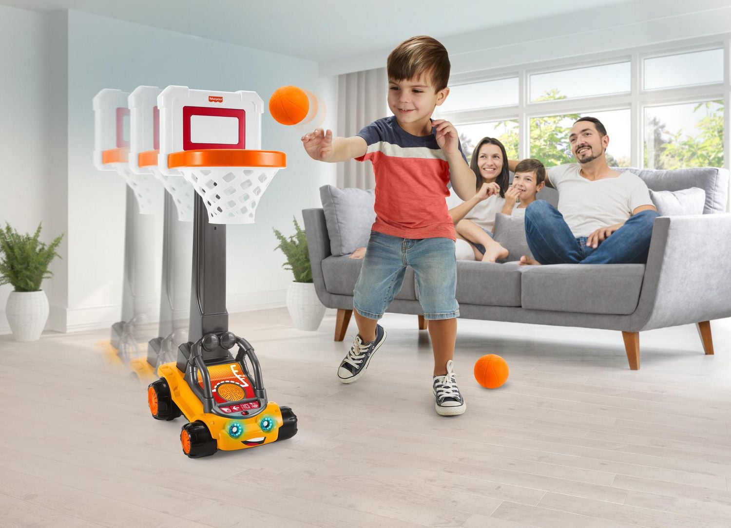 Fisher-Price B.B. Hoopster Motorized Electronic Basketball Toy - English Edition