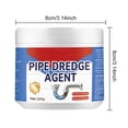 thumbnail image 2 of FHBVT 260g Drains Unblocker Powder Powerful Pipe Cleaner for Kitchen Bathroom Clogs Dissolves Hair Grease Food Soap Scum Deodorizing Safe for All Pipes Septic Systems Sink Drain Cleaner, 2 of 7