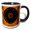 Black/White, variant on 3drose, Morocco. a Graphic Silhouetted Detail of a Moroccan Lamp., 11oz Two-tone Red Mug