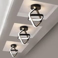 thumbnail image 3 of Iluminación de techo led para instalar luz de techo para sala de estar, dormitorio, cocina, balcón, comedor, decoración de apartamento , Negro 22x2.5cm, 3 of 7