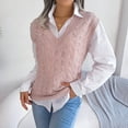 thumbnail image 6 of Lindreshi Sweater Vest Women Women V-Neck Multicolor Knitted Sweater Casual Fashion Sleeveless Vest Jacket Coat Tops, 6 of 8