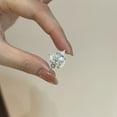 thumbnail image 3 of 6 Carat 3 Stone Moissanite Rings for Women D Color VVS1 Clarity Pear Shaped Diamond Ring 925 Sterling Silver Engagement Ring Size 5-9, 3 of 8