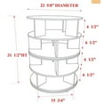 thumbnail image 2 of Kings Brand Furniture 4-Tier Free Standing Revolving Shoe Rack (White), 2 of 4