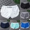 thumbnail image 7 of Ana Sexy Men Ice Silk Seamless Boxer Briefs Pouch Underwear Shorts Trunks Underpants, 7 of 7