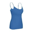 thumbnail image 2 of HOCIRET Tank Tops with Built in Bra for Women Adjustable Spaghetti Strap Cami Sleeveless Summer Tops Blue L, 2 of 5