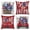 A, variant on 4th of July Throw Pillow Covers 18x18 Set of 4,Patriotic Red White and Blue Pillow Cases for Bedroom Sofa Couch Decor