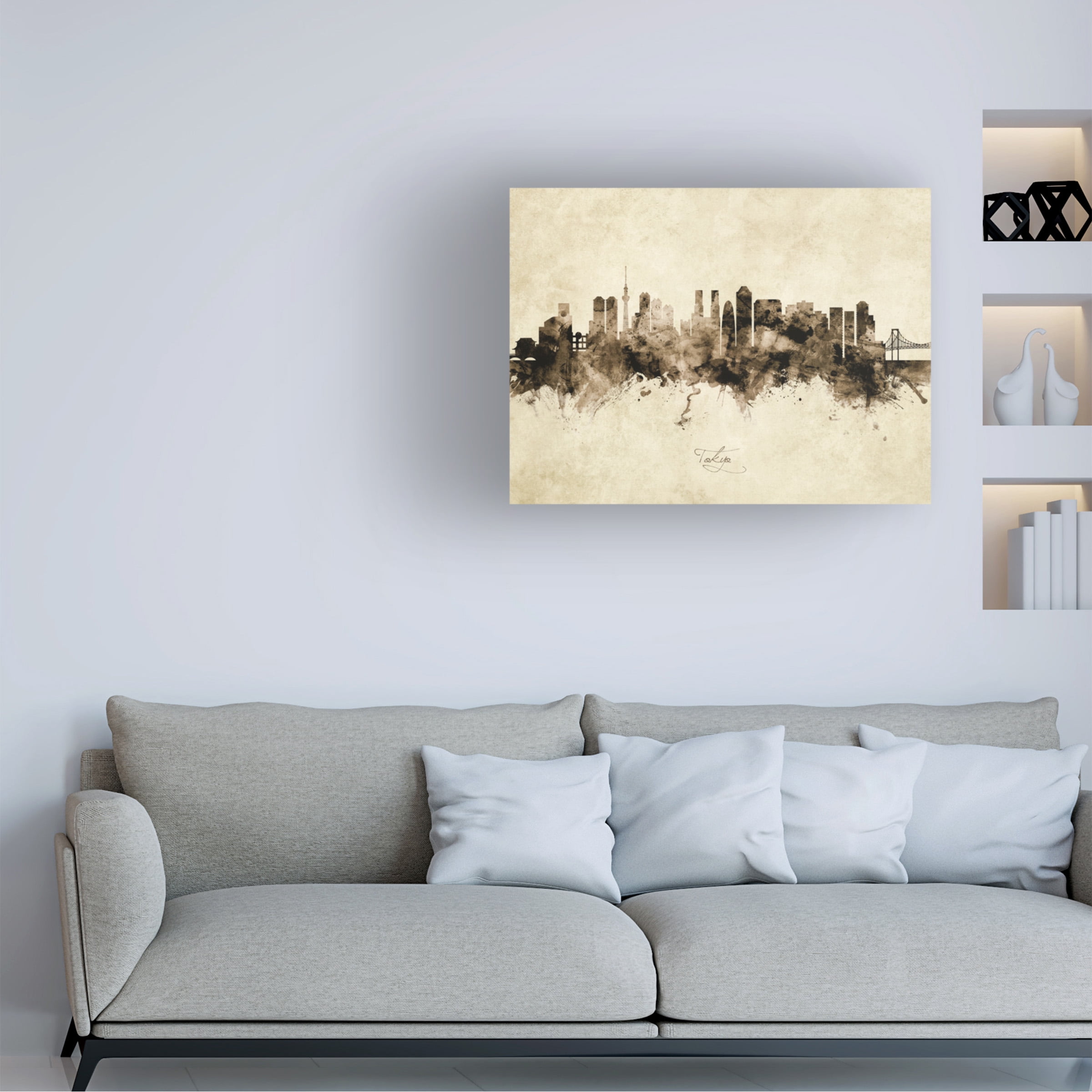 Michael Tompsett 'Tokyo Japan Skyline Vintage' Canvas Art