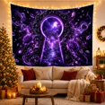 thumbnail image 3 of Magical Around Ornate With Dark Keyhole Acts As, Mystical Fantasy for Space Lovers, Galaxy Room Decor, Valentine's Day Gift, Tapestry Wall Hanging for Bedroom and Dorm, 3 of 7