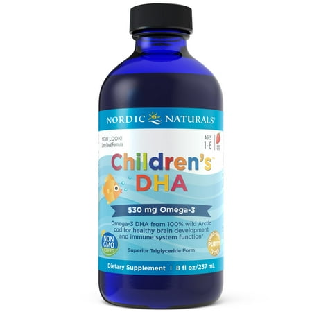 (2 pack) Nordic Naturals Children's DHA Liquid, Strawberry, 530 Mg, 8