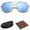 Blue, variant on LotFancy Polarized Aviator Sunglasses for Women, Designer Eyewear with Case, UV 400 Protection