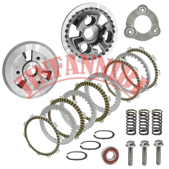 Complete Clutch Kit (Friction Plates, Hub, Pressure Plate & Springs) | OEM #13087-0585 | Fits Kawasaki Ninja 400 EX400 Z400 2018-2024