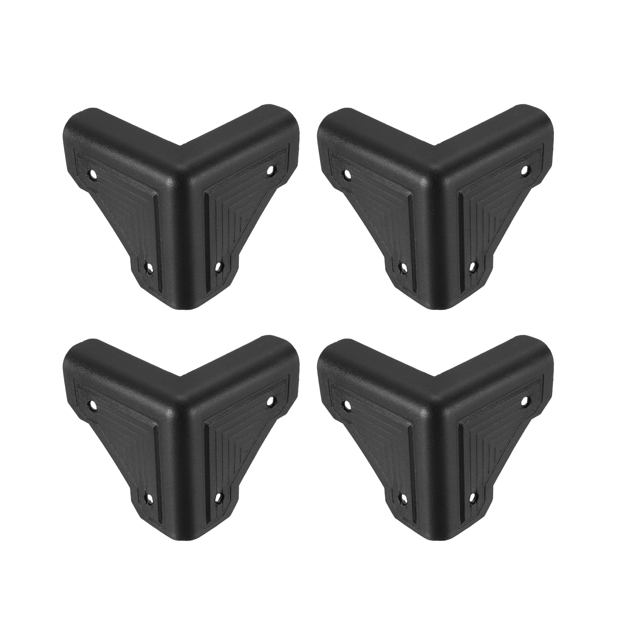 Uxcell Box Corner Protectors Plastic Edge Guard Protector  3.07' x 3.07' x 2.87' Black 4pcs