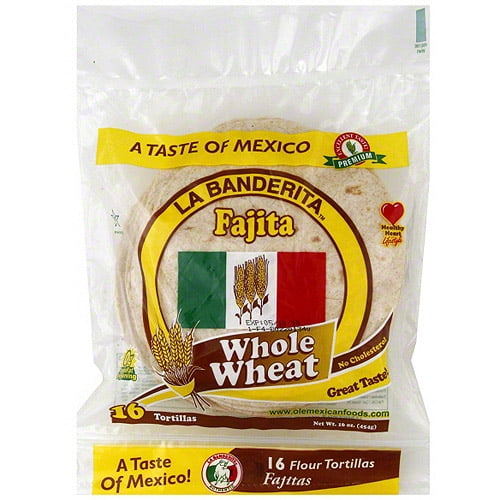 La Banderita Whole Wheat Fajita Tortillas, 16ct (Pack of 12) by Generic
